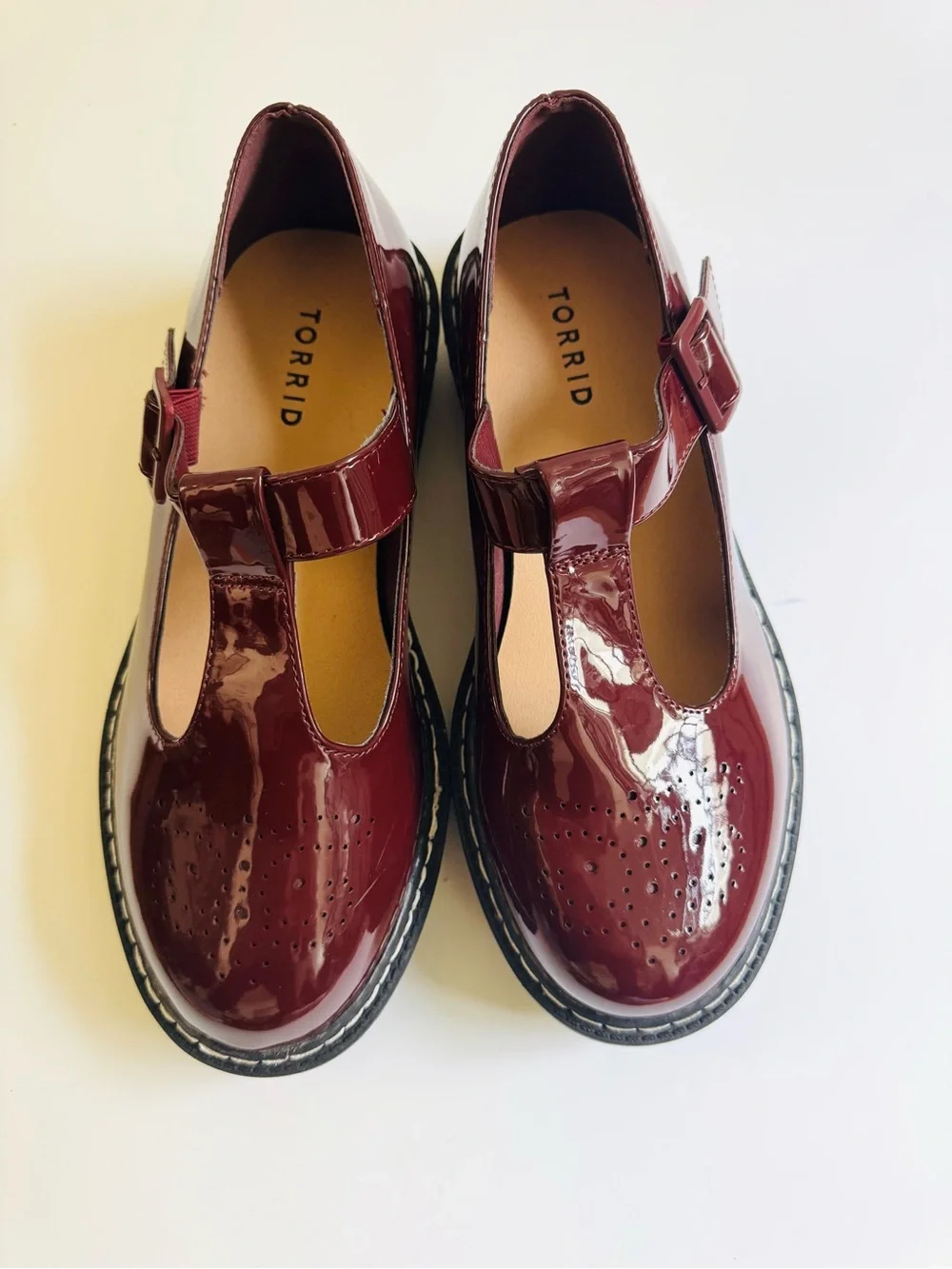Torrid Mary Jane Patent Shoe in Burgundy - Picture 2 of 6